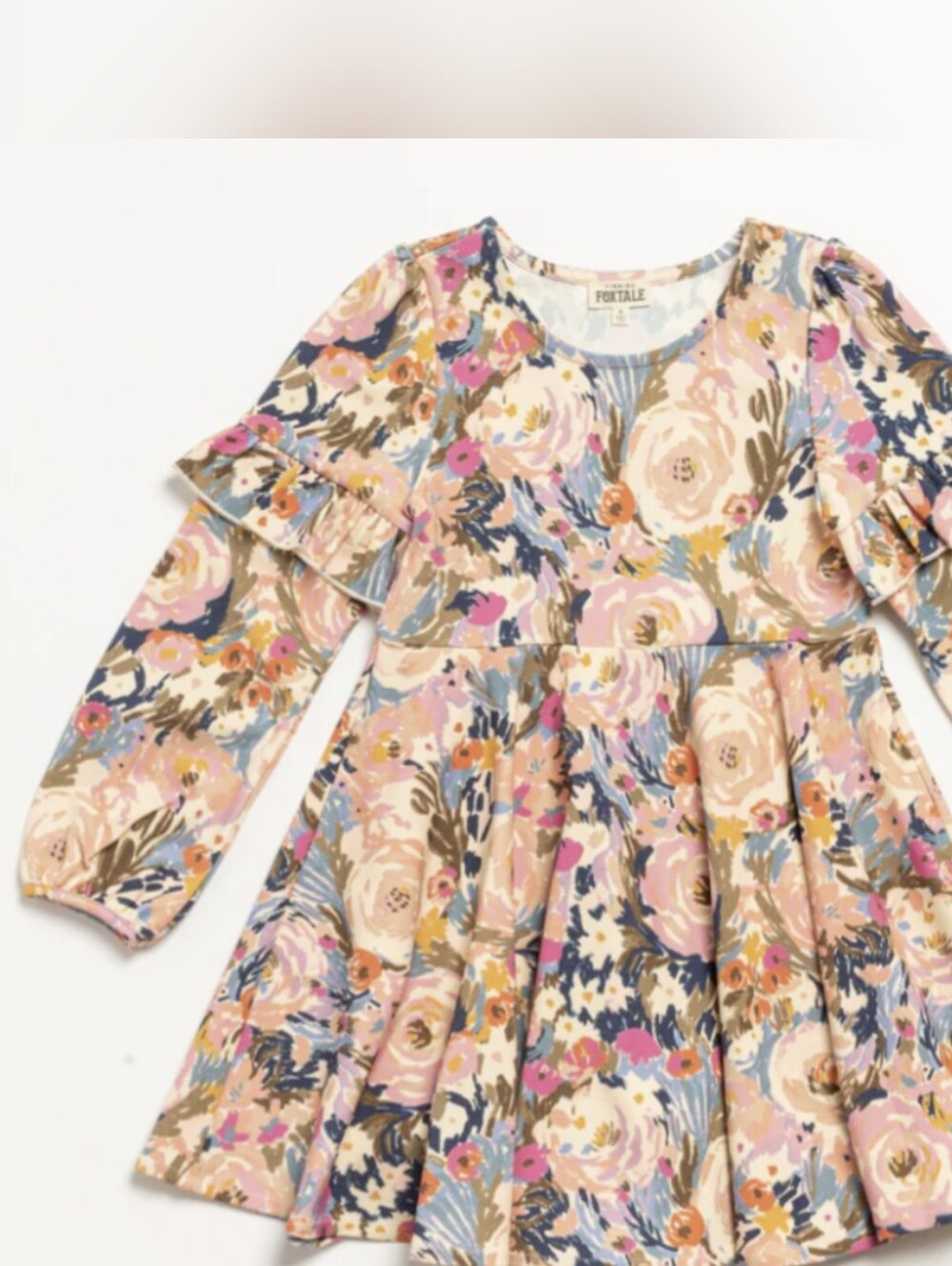 Finding Foxtale Floral Long-Sleeve Twirl Dress - Pink & Multi Nwt